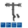 ACT Dual monitor arm office quick height adjustment Clamp/Bolt-through 14 kg