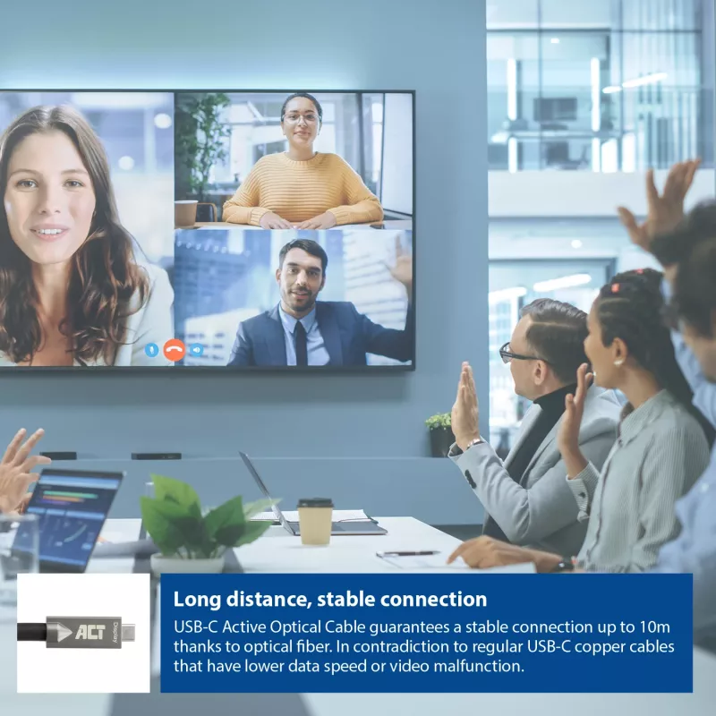 ACT USB-C 3.2 Gen2 Active Optical kaabel (AOC) ühenduskaabel, 3m
