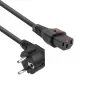 ACT toitekaabel CEE 7/7 isane (nurgaga) - C13 IEC Lock must 5 m, EL269S
