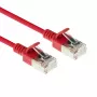 ACT punane 1-meetrine LSZH U/FTP CAT6A andmekeskuse õhuke ühenduskaabel RJ45-pistikutega