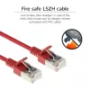 ACT punane 1-meetrine LSZH U/FTP CAT6A andmekeskuse õhuke ühenduskaabel RJ45-pistikutega