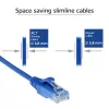 ACT sinine 1,5 m LSZH U/UTP CAT6 andmekeskuse õhuke lülikaabel, snagless RJ45-pistikutega