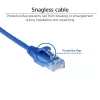 ACT sinine 1,5 m LSZH U/UTP CAT6 andmekeskuse õhuke lülikaabel, snagless RJ45-pistikutega