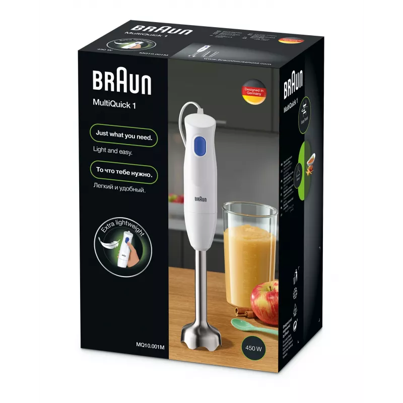 Braun MultiQuick 1 MQ10.001M 0,6 L saumikser 450 W Sinine, Valge