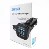 Toiteadapter CHOETECH C0051 kahe USB-A pordiga 36W QC3.0, must