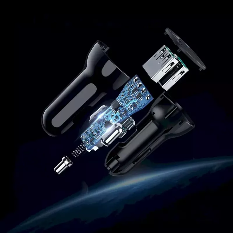 Toiteadapter CHOETECH C0051 kahe USB-A pordiga 36W QC3.0, must