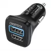 Toiteadapter CHOETECH C0051 kahe USB-A pordiga 36W QC3.0, must