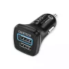 Toiteadapter CHOETECH C0051 kahe USB-A pordiga 36W QC3.0, must