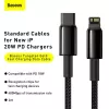Baseus Tungsten Gold 1 m must Lightning kuni USB C kaabel