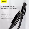 Baseus Tungsten Gold 1 m must Lightning kuni USB C kaabel
