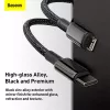 Baseus Tungsten Gold 1 m must Lightning kuni USB C kaabel