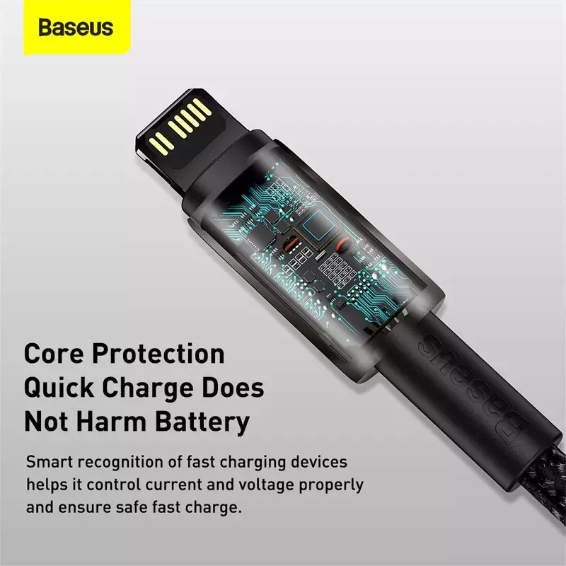 Baseus Tungsten Gold 1 m must Lightning kuni USB C kaabel