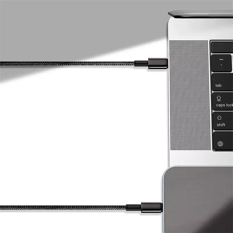 Baseus Tungsten Gold 1 m must Lightning kuni USB C kaabel