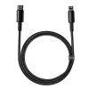 Baseus Tungsten Gold 1 m must Lightning kuni USB C kaabel