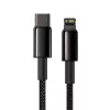Baseus Tungsten Gold 1 m must Lightning kuni USB C kaabel