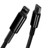 Baseus Tungsten Gold 1 m must Lightning kuni USB C kaabel