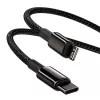 Baseus Tungsten Gold 1 m must Lightning kuni USB C kaabel