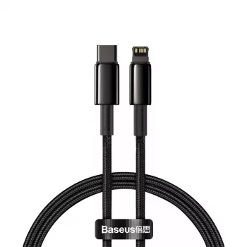 Baseus Tungsten Gold 1 m must Lightning kuni USB C kaabel