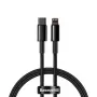 Baseus Tungsten Gold 1 m must Lightning kuni USB C kaabel