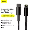 Baseus Tungsten Gold 2 m must Lightning USB-C kaabel
