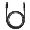Baseus Tungsten Gold 2 m must Lightning USB-C kaabel