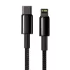 Baseus Tungsten Gold 2 m must Lightning USB-C kaabel