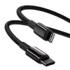 Baseus Tungsten Gold 2 m must Lightning USB-C kaabel