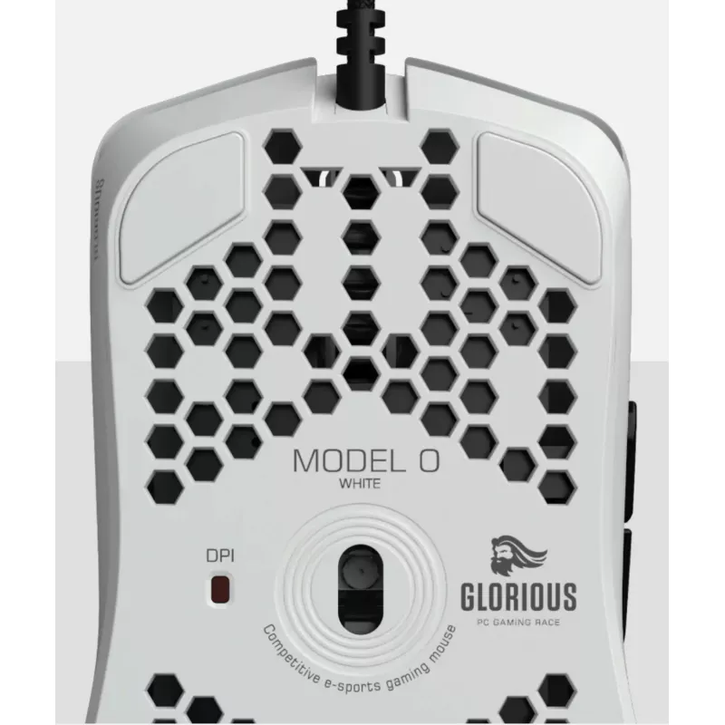 Glorious Gaming Glorious Model O hiir Regular (Valge), paremakäeline, optiline, USB Type-A, 12000 DPI, valge