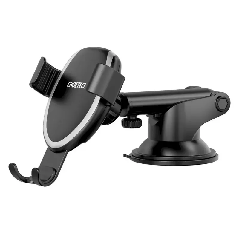 Autotelefoni hoidik CHOETECH T536-S, 10 W juhtmevaba laadimine, paigaldus armatuurlauale/tuuleklaasile
