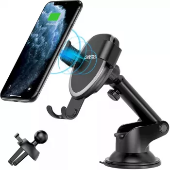 Autotelefoni hoidik CHOETECH T536-S, 10 W juhtmevaba laadimine, paigaldus armatuurlauale/tuuleklaasile