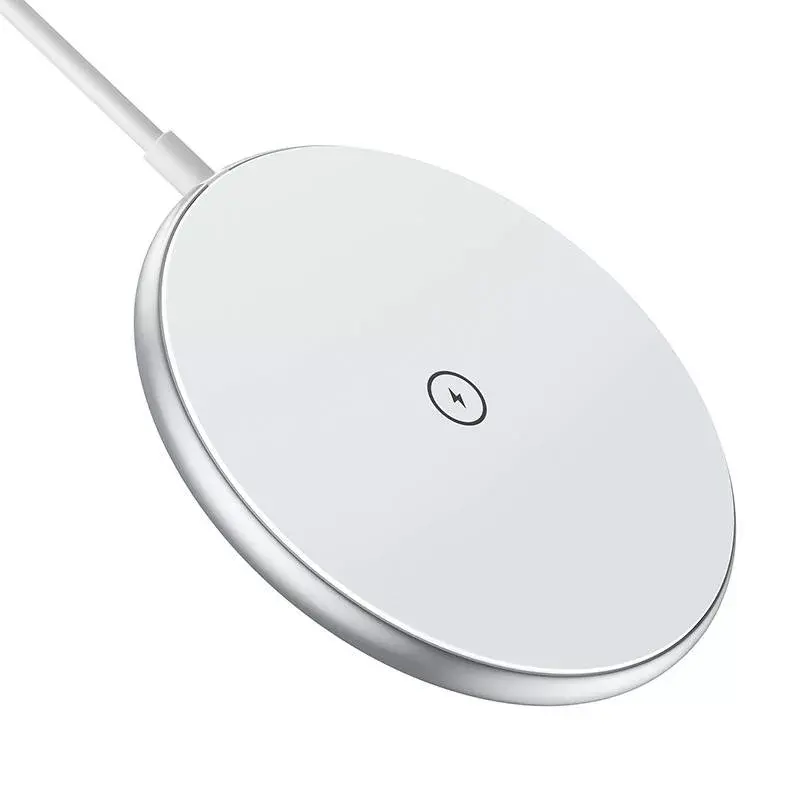 Wireless Magnetic Charger CHOETECH T580 15W Valge — magnetiline Qi juhtmeta laadimisalus