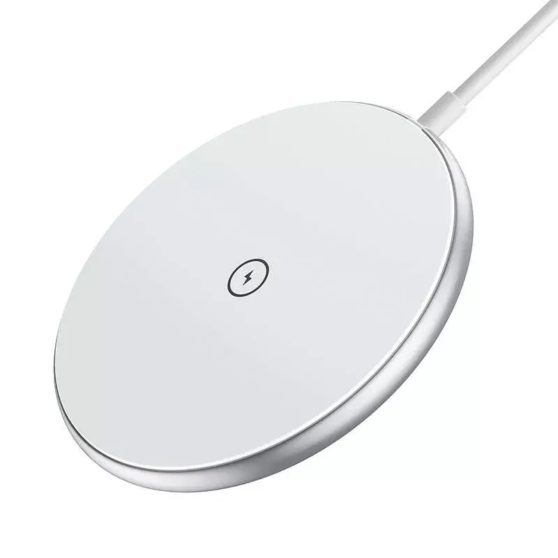 Wireless Magnetic Charger CHOETECH T580 15W Valge — magnetiline Qi juhtmeta laadimisalus