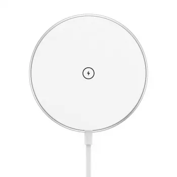 Wireless Magnetic Charger CHOETECH T580 15W Valge — magnetiline Qi juhtmeta laadimisalus