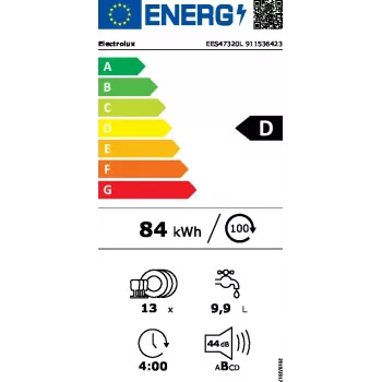 Sisseehitatud nõudepesumasin Electrolux EES47320L 13 komplekti 44 dB