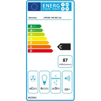 Electrolux LFP536X Poolsisseehitatav (väljatõmmatav) Hall, Roostevaba teras 600 m³/h