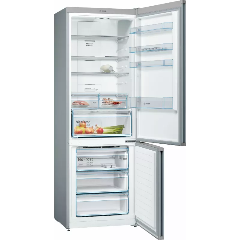 Bosch Serie 4 KGN49XLEA külmik-sügavkülmik eraldiseisev 438 L roostevaba teras
