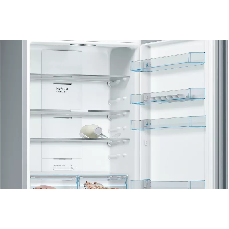 Bosch Serie 4 KGN49XLEA külmik-sügavkülmik eraldiseisev 438 L roostevaba teras