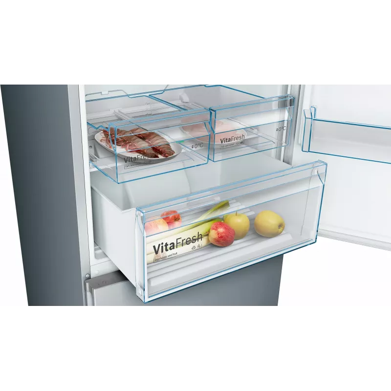 Bosch Serie 4 KGN49XLEA külmik-sügavkülmik eraldiseisev 438 L roostevaba teras