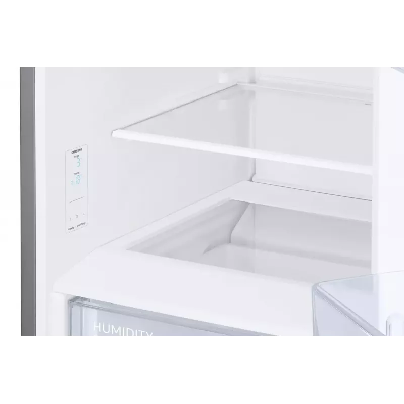 Eraldiseisev külmik Samsung RB38C6B2E22 koos No Frost, parempoolne hing, 35 dB, energiaklass E, 8 kg/24h külmutusvõimsus, 4 riiulit, 2 köögiviljasahtlit, must