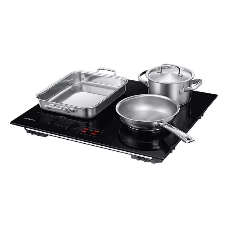 Sisseehitatud Samsung NZ8500BM must tsoon-induktsioonpliit, 4 tsooni, puutetundlik juhtimine, eesmised juhtnupud, 590×520×48 mm