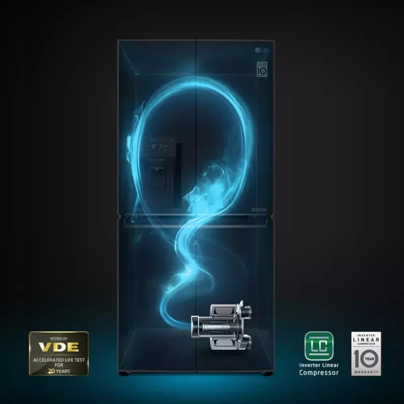 Külmik-sügavkülmik LG InstaView™ ThinQ™ GSXV90MCAE 635 L