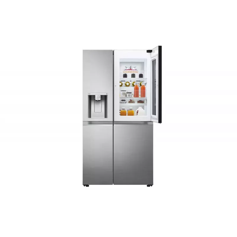 LG InstaView GSXV91PZAE külg-külje kõrval külmik Vabaltseisev 635 L Must, roostevaba teras