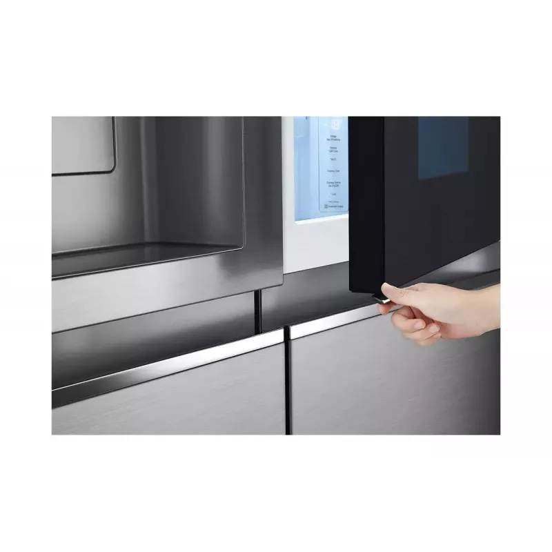 LG InstaView GSXV91PZAE külg-külje kõrval külmik Vabaltseisev 635 L Must, roostevaba teras