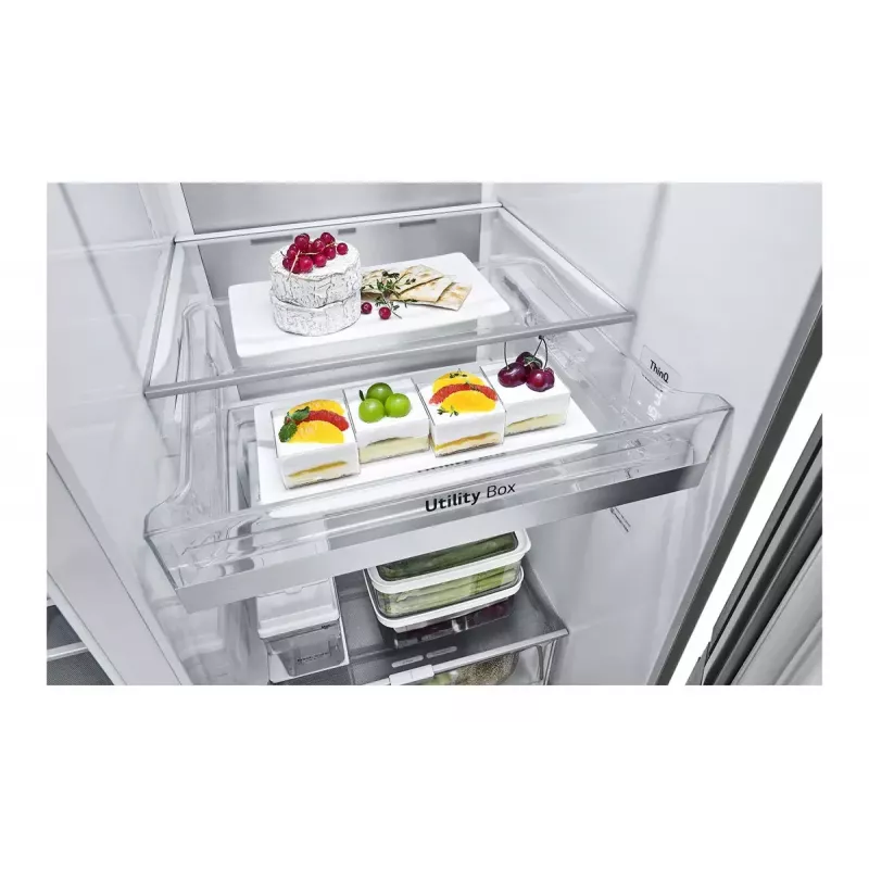 LG InstaView GSXV91PZAE külg-külje kõrval külmik Vabaltseisev 635 L Must, roostevaba teras