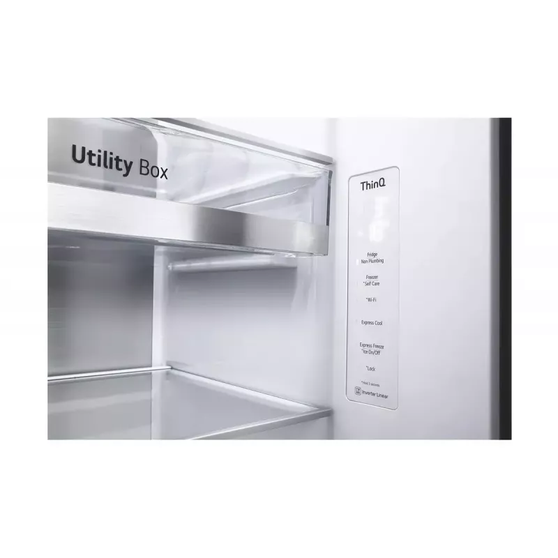 LG InstaView GSXV91PZAE külg-külje kõrval külmik Vabaltseisev 635 L Must, roostevaba teras