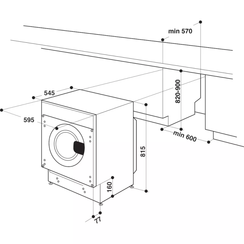 Whirlpool BI WMWG 71483E EU N pesumasin eestlaadimine 7 kg 1351 p/min valge