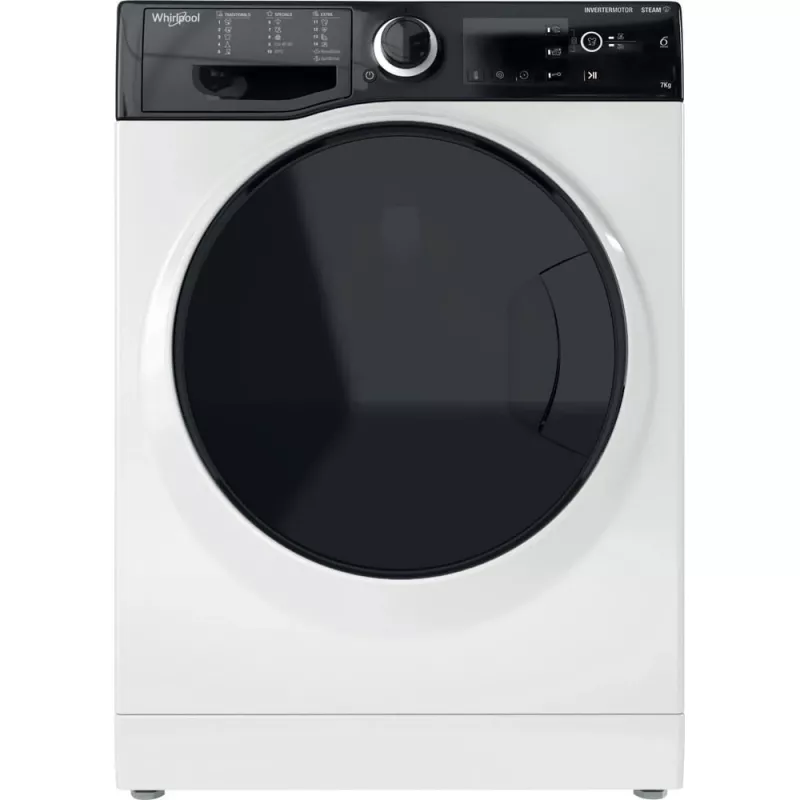 Whirlpool WRSB 7259 D EU pesumasin eestlaetav 7 kg 1151 p/min must, valge