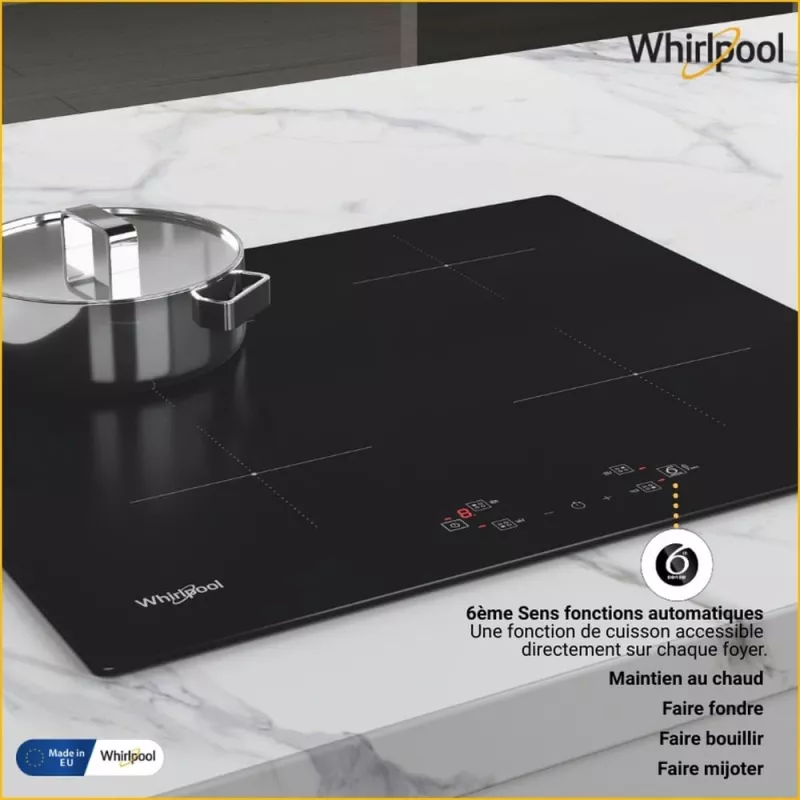 Whirlpool WS Q2160 NE Must 59 cm sisseehitatav tsoon-induktsioonpliit, 4 keedutsooni
