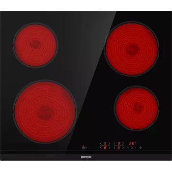 Gorenje ECT641BCSC pliit Must Sisseehitatud 60 cm Keraamiline pliit 4 tsooni(de)ga