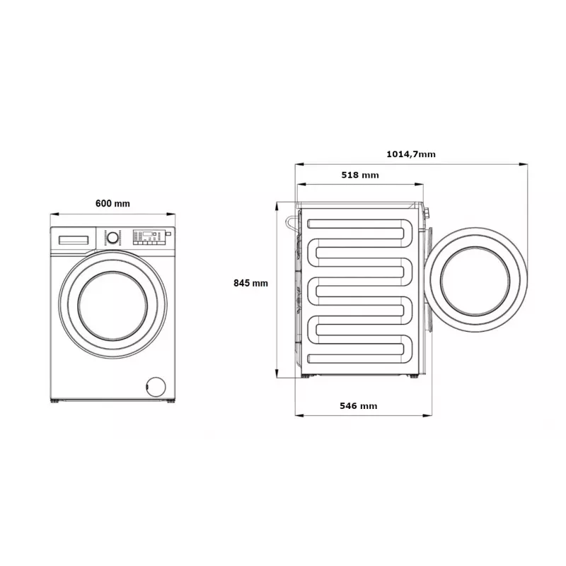Pesumasin BEKO BM3WFSU49415WB eestlaetav 9 kg 1400 p/min valge, energia A